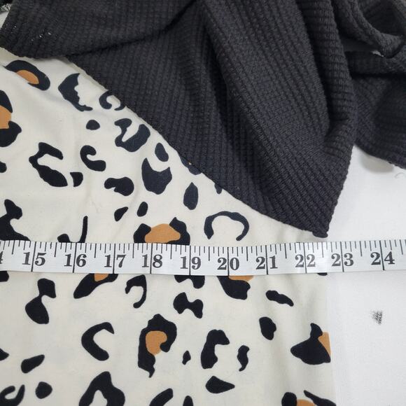 Sunshine & Rodeo Women's Leopard Waffle Knit Sleeve Blouse Size 2XL 122621-0419 - Picture 6 of 8